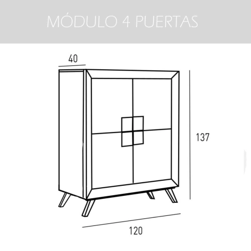 Aparador 4 puertas Cloe Sevilla