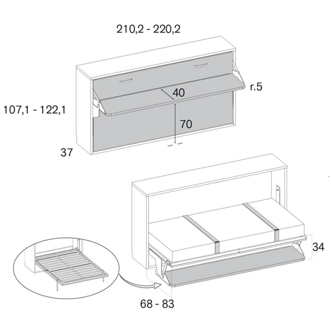 Cama abatible Jet