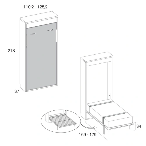 Cama abatible Zugon 218