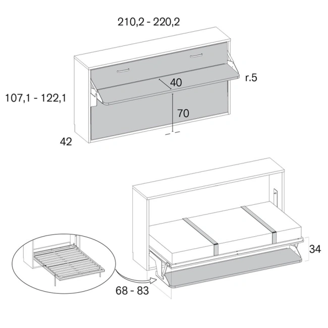 Cama abatible Jet