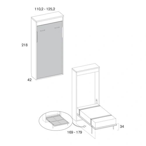 Cama abatible Zugon 218