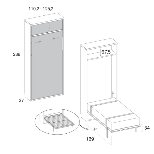 Cama abatible Zugon 238