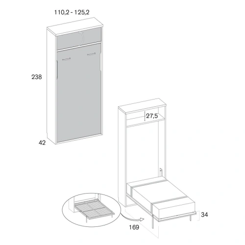 Cama abatible Zugon 238