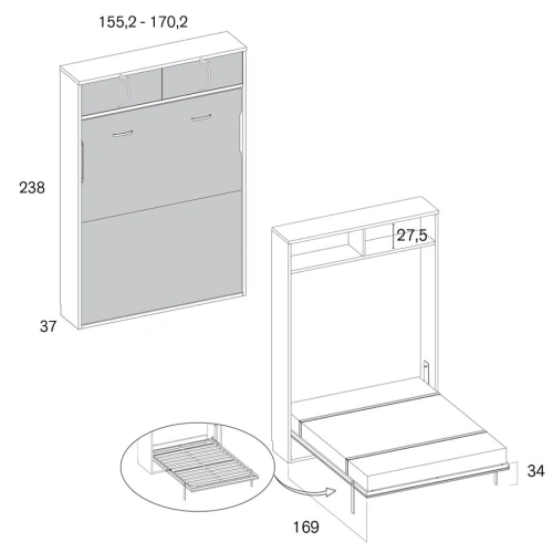 Cama abatible Nurin 238