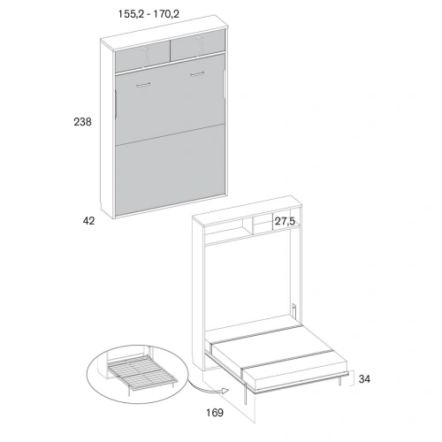 Cama abatible Nurin 238