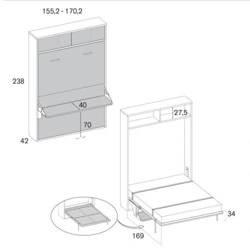 Cama abatible Burdain 238