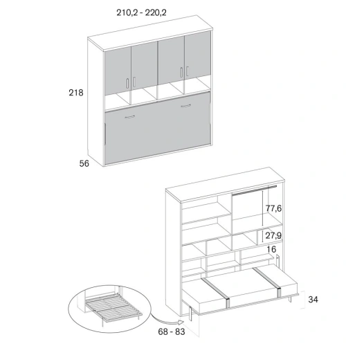 Cama abatible Polas