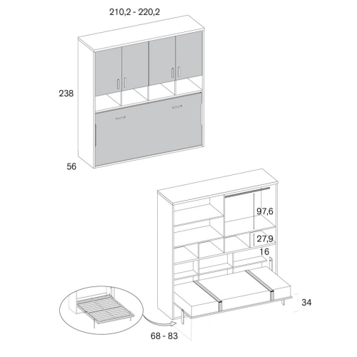 Cama abatible Polas