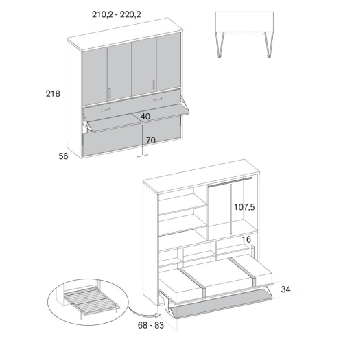 Cama abatible Minder