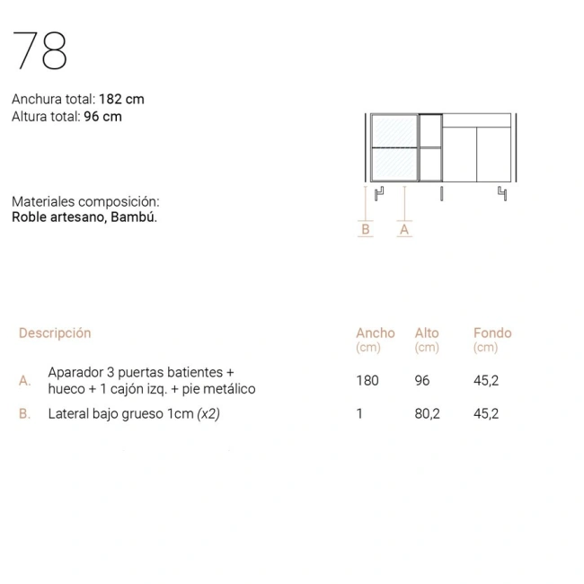 Aparador New Royal 78